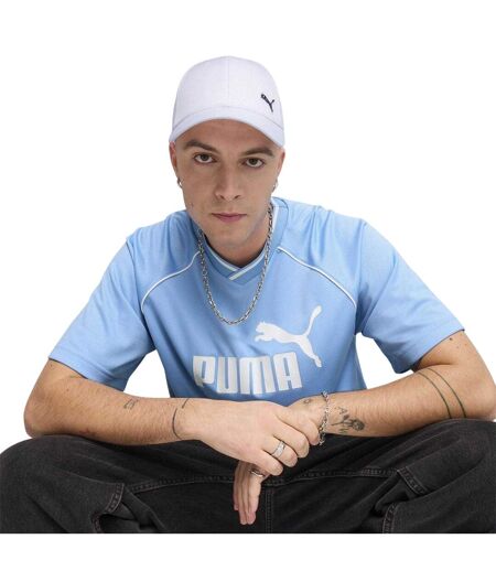 Mens Essential Metal Logo Baseball Cap  White Puma