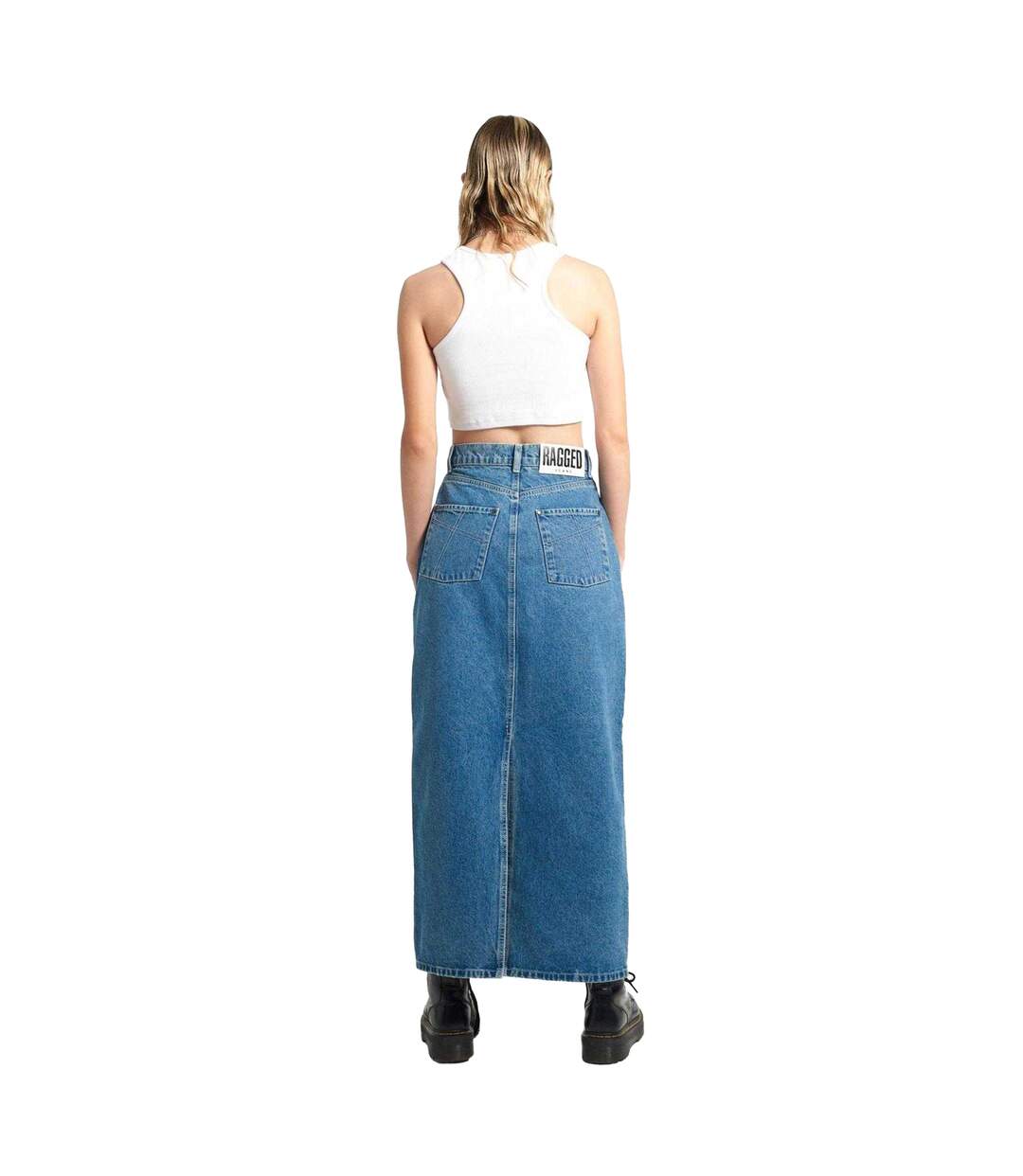 Jupe Longue Motif/style Charpentier Femme Bleu The Ragged Priest-3