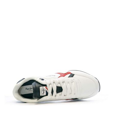 Baskets blanches homme pepe jeans brit basic