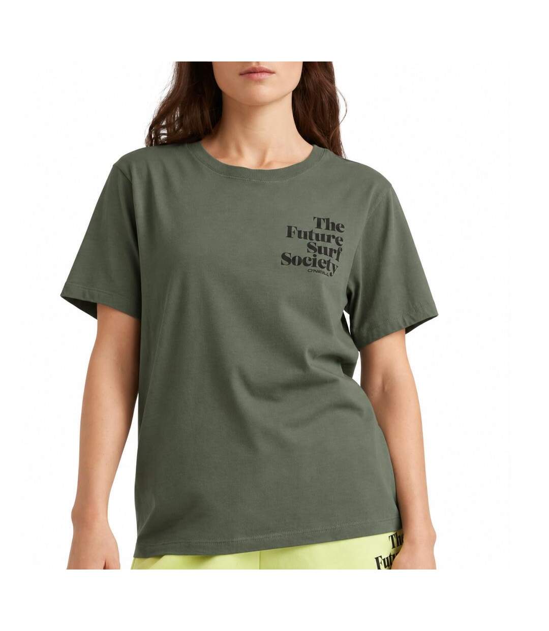 T-Shirt kaki femme o'neill future surf-1