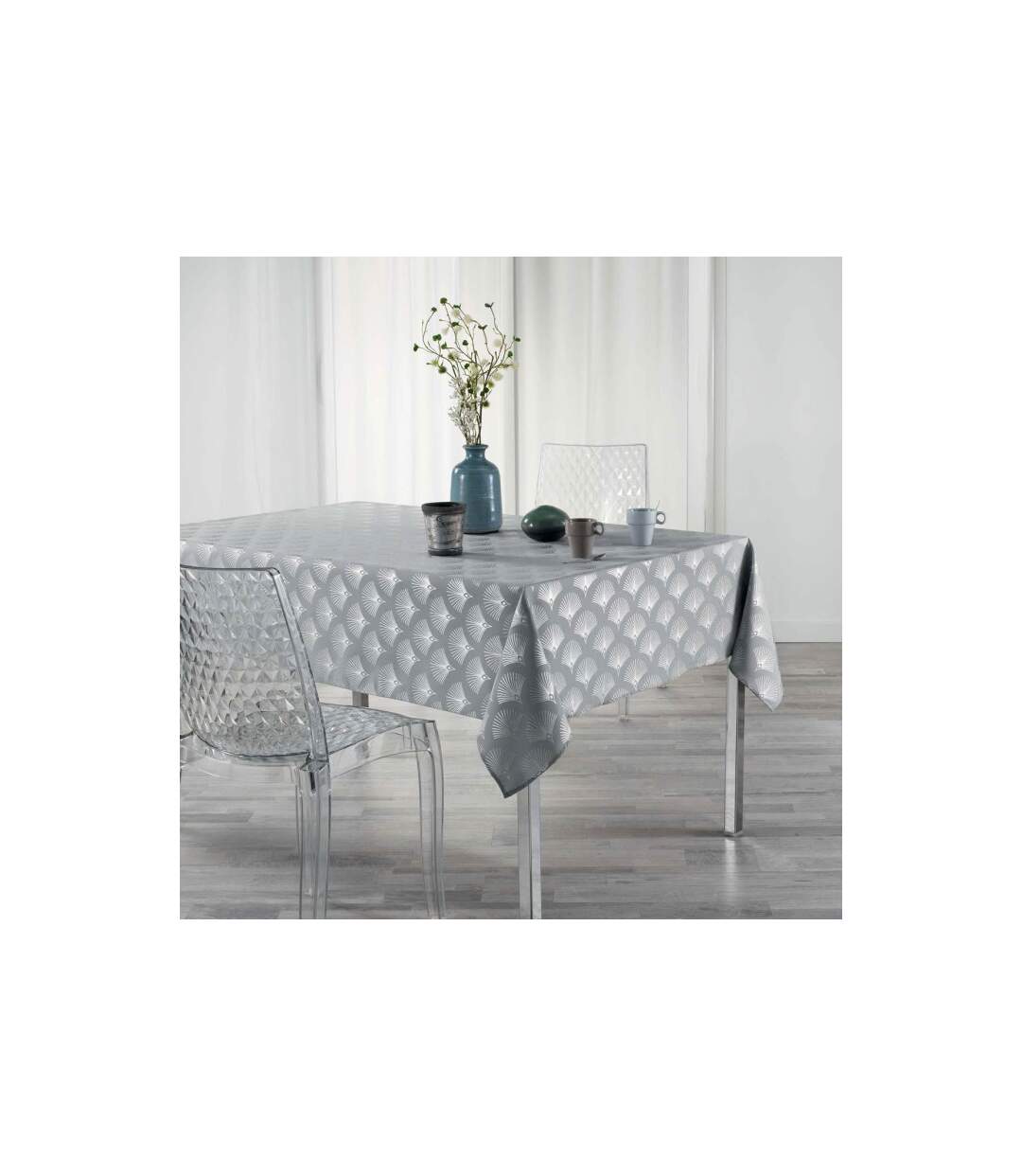 Nappe Rectangle Goldy 150x240cm Gris-1