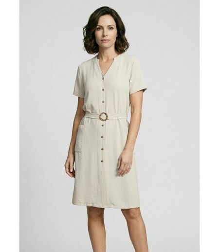 Robe chemisier en crêpe, style ethnique