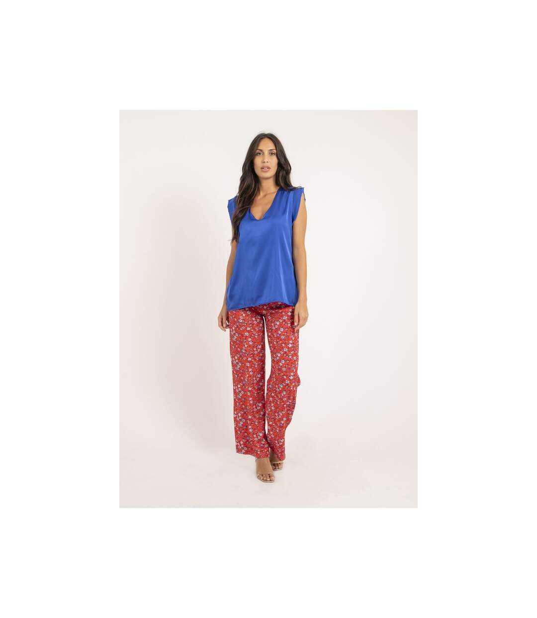 Top col V satin FIKA - Dona X Lisa-4
