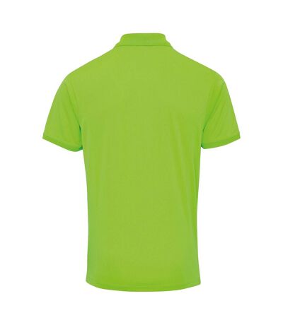 Polo coolchecker homme jaune néon Premier