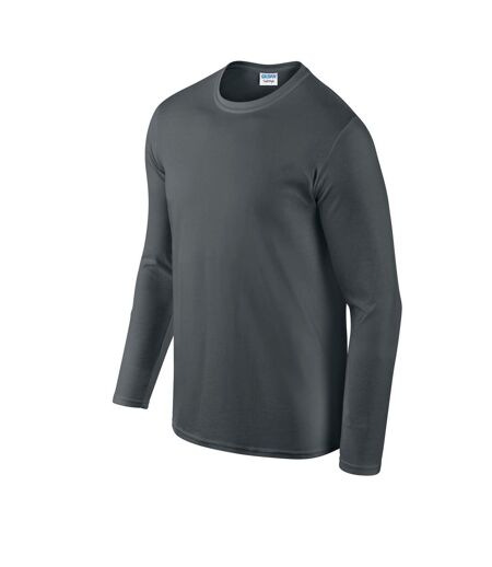 Gildan Unisex Adult Softstyle Plain Long-Sleeved T-Shirt (Charcoal) - UTPC5874