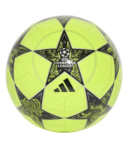 Ballon De Foot Motif/style Ligue Des Champions De L´uefa Ucl Club Taille 5 Jaune Vif Noir Gris Argent Métallisé Adidas