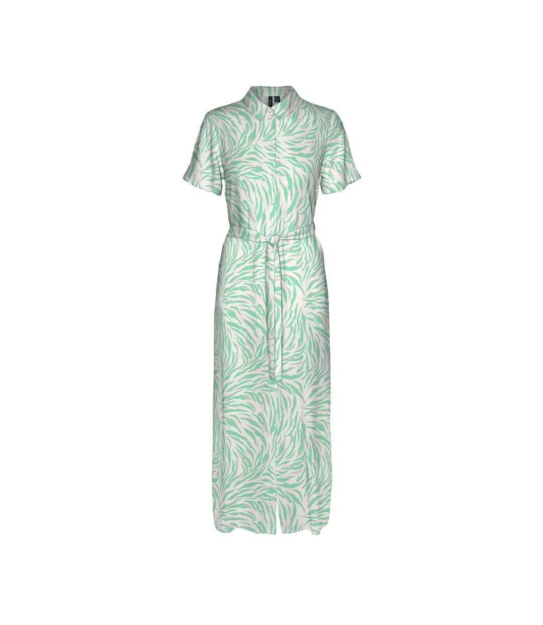 Robe Beige/Vert Femme Vero Moda Joy - L