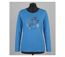 Tee-shirt MAYFLOWER TEEF2004A manches longues : la douceur du coton flammé bleu-3
