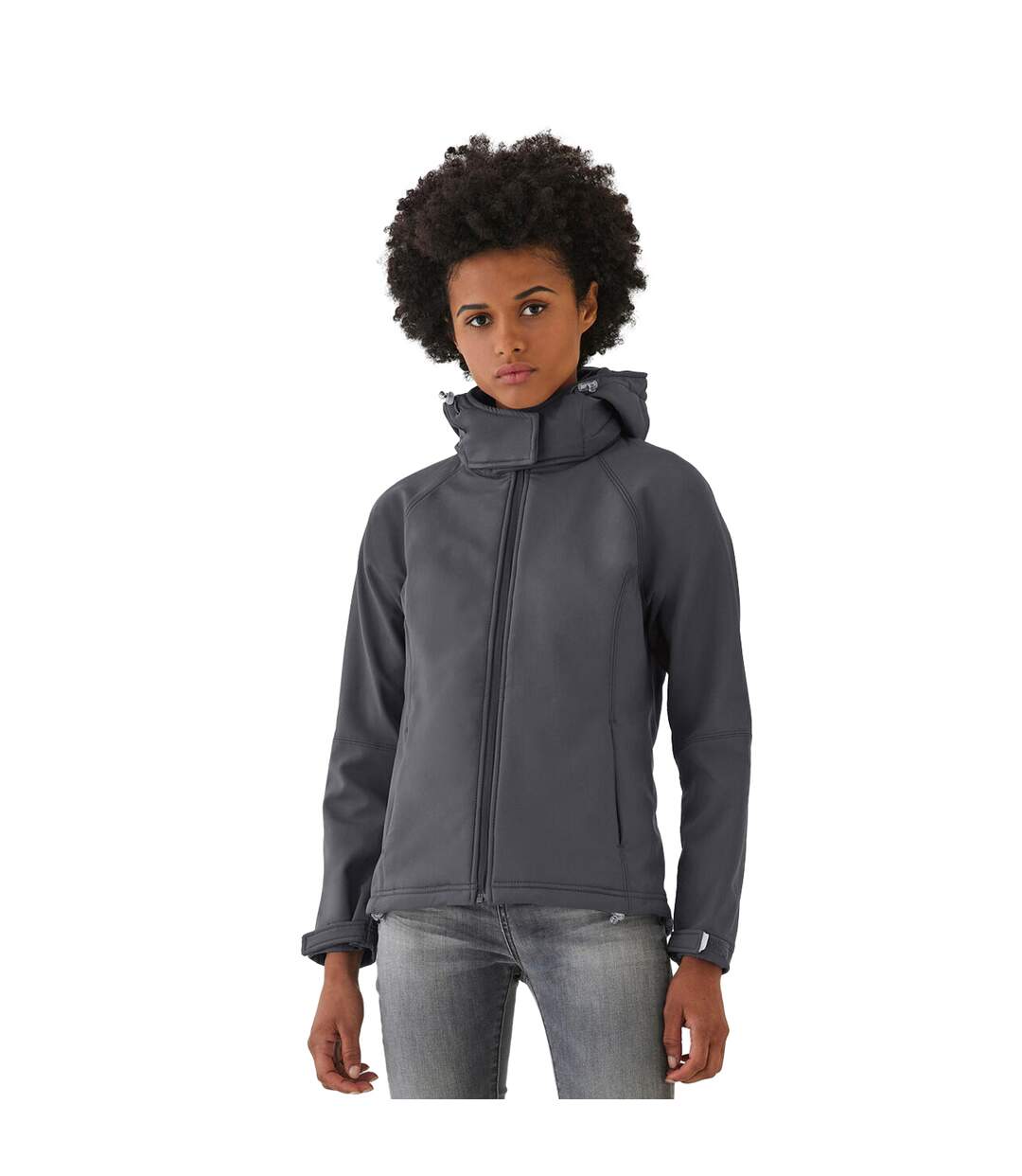 Veste Softshell Femme Gris Foncé B&C-1