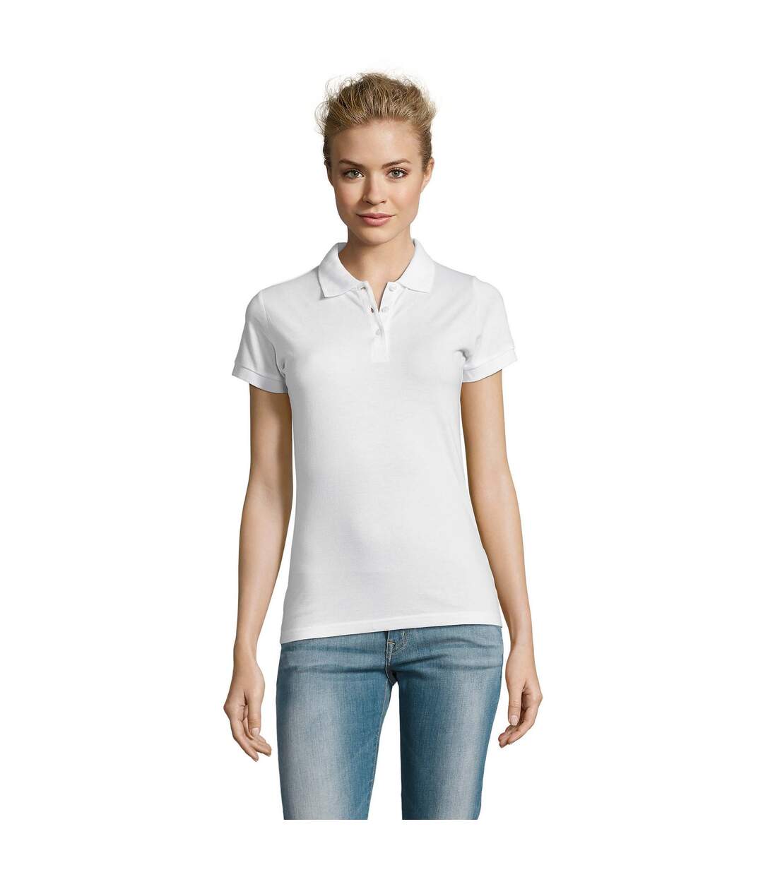 Polo manches courtes perfect femme blanc SOLS-4