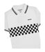 Mens Toned Polo Shirt White Black Lambretta-3
