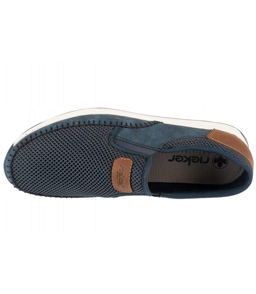 Mocassins Style Alvéolé Homme Bleu Marine Rieker-3