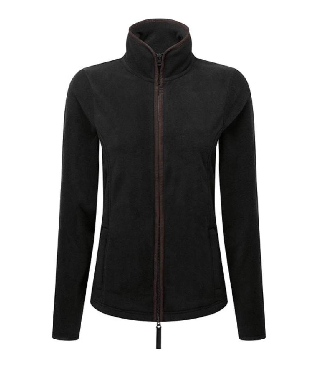 Veste polaire manches longues - Femme - PR824 - noir et marron