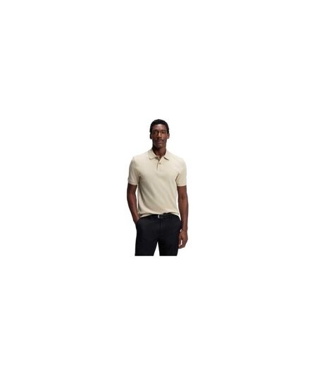Polo Motif/style Logo Brodé Pallas Homme Beige Boss