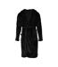 Pierre Roche Mens Soft Touch Hooded Dressing Gown (Black) - UTUT932
