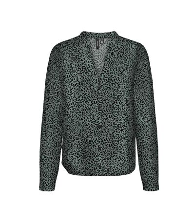 Blouse Verte/Noir Femme Vero Moda Merve - L