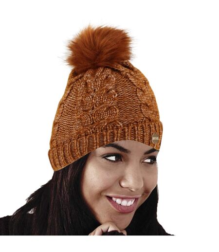 Womens/ladies lovella iii bobble beanie copper almond Regatta