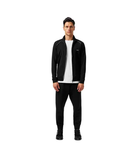 Mens Cotton Casual Track Top Black Boss