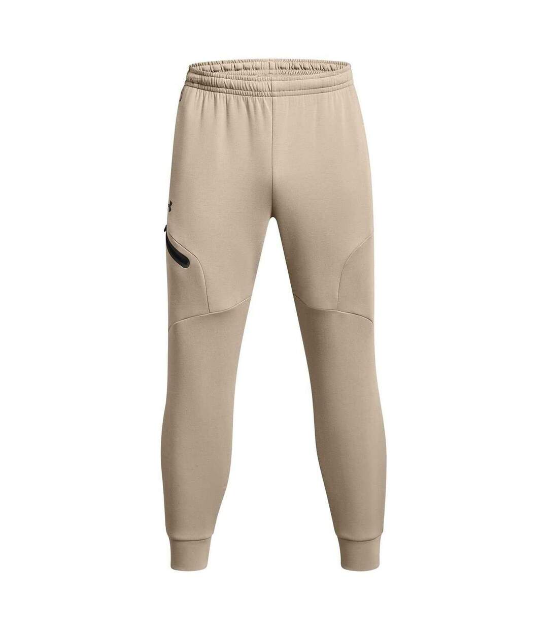 Mens Unstoppable Fleece Zip Pocket Joggers Brown Under Armour-1