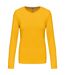 T-shirt manches longues col rond - K383 - jaune - femme-2