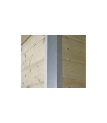 Chalet en bois profil aluminium contemporain avec extension 16.80 m² Avec gouttière