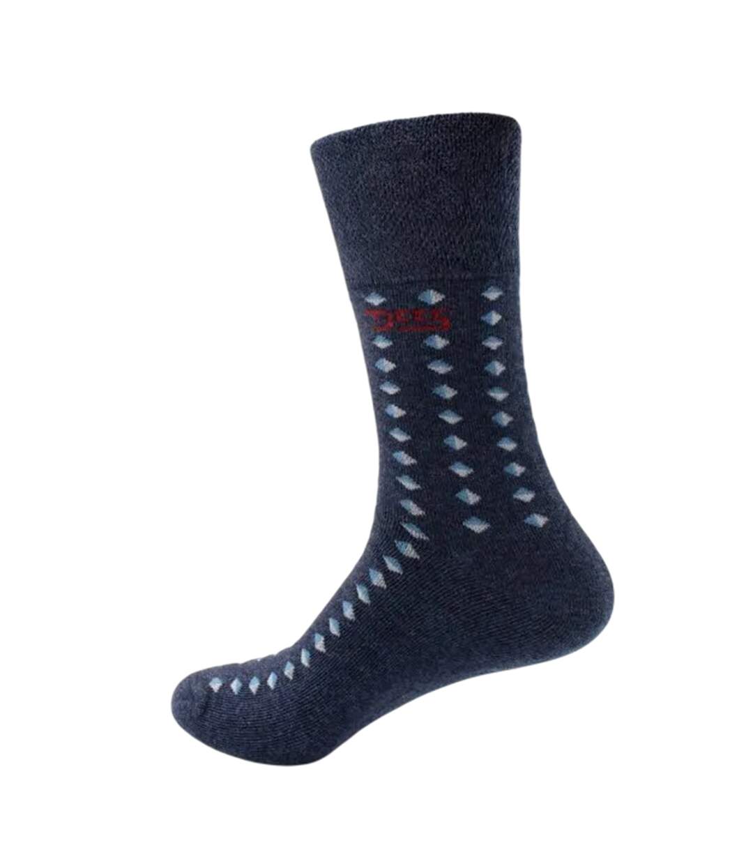 Lot De 3  Chaussettes Harold D555 Homme Bleu Marine Bleu Denim Duke-3