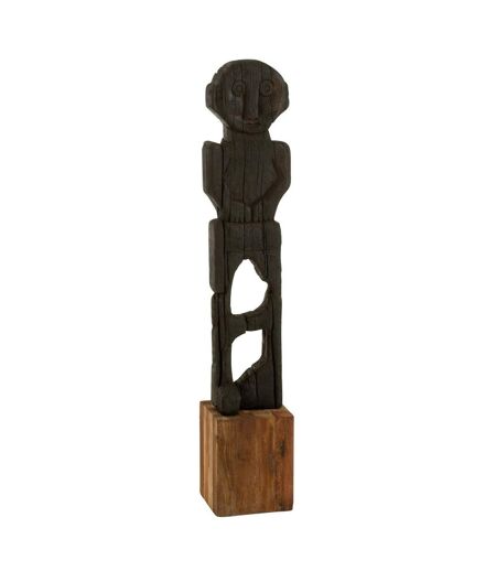 Statue Déco en Bois Mara 107cm Noir