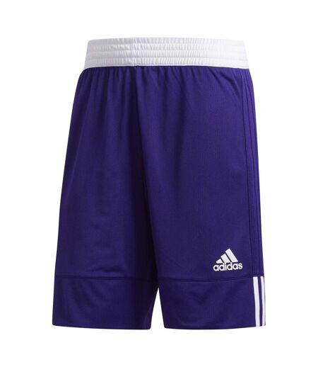 Short De Basket Motif/style Logo Homme Violet Blanc Adidas