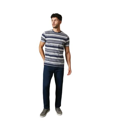 Mens denver striped t-shirt blue Maine