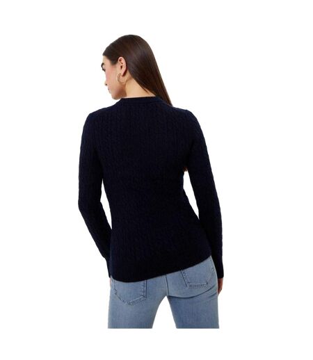Pull Manches Longues Motif/style Maille Torsadée Tinsbury Femme Bleu Marine Jack Wills