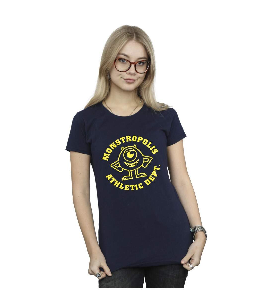 Disney T-shirt en coton Monsters University Monstropolis Femmes/Dames (Bleu marine) - UTBI49517-2