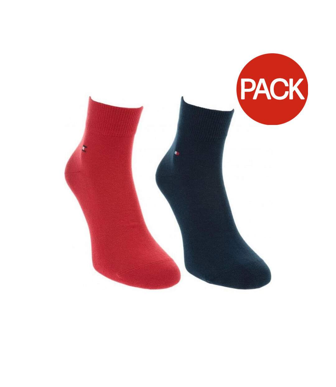 Socquettes Motif/style Logo Brodé Homme Bleu Marine Rouge Tommy Hilfiger-1
