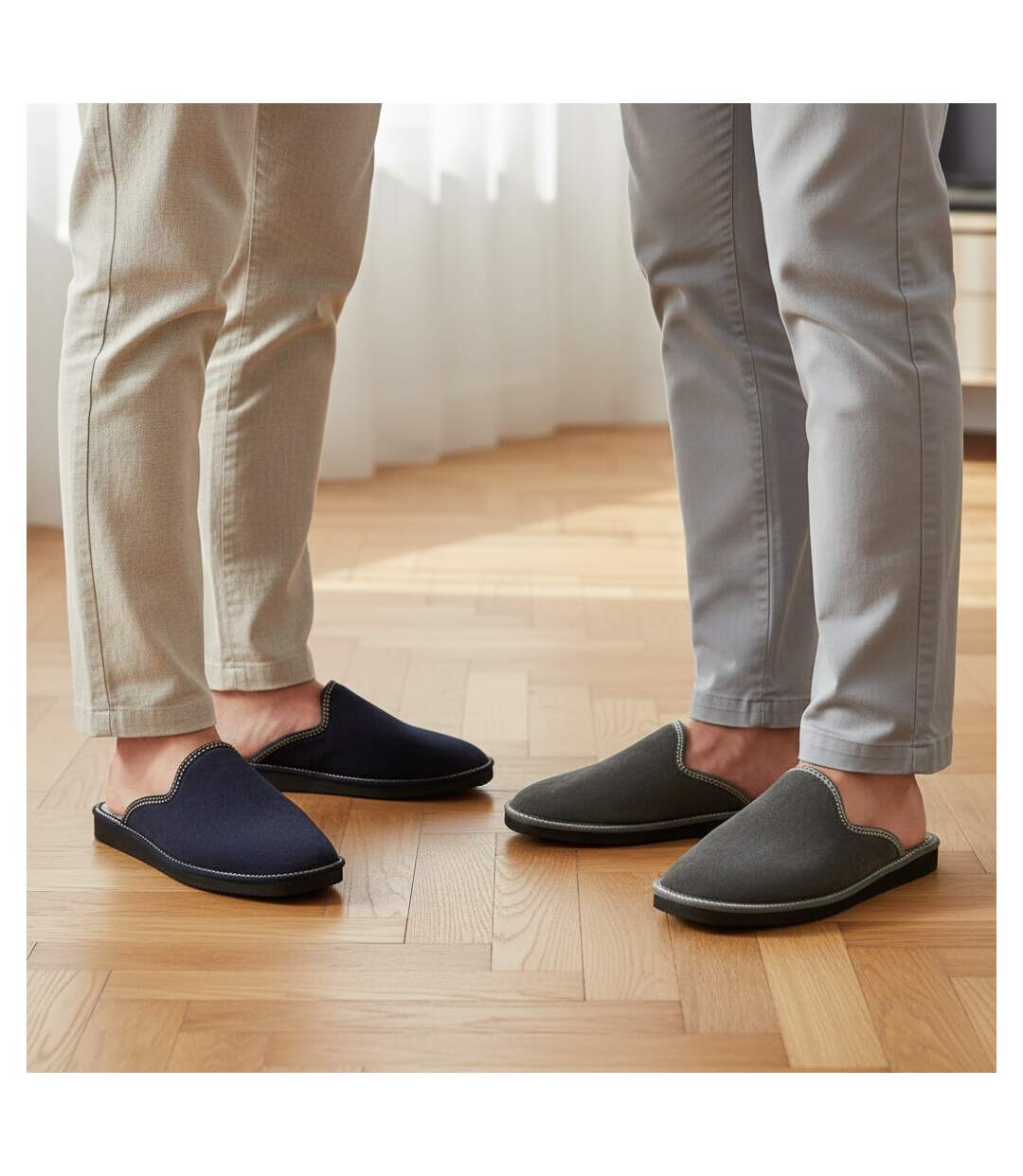 OZABI Pack de 2 Paires Pantoufles Mules Homme Fabriquées en Espagne-2