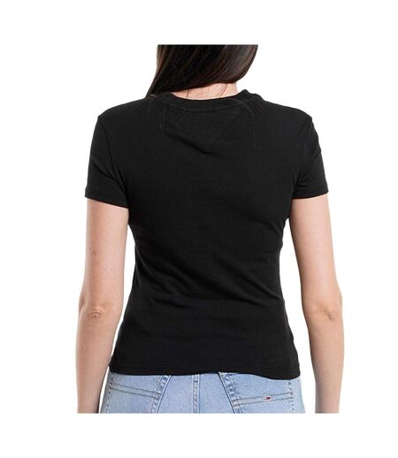 T-shirt noir femme tommy hilfiger tjw slim tonal linea