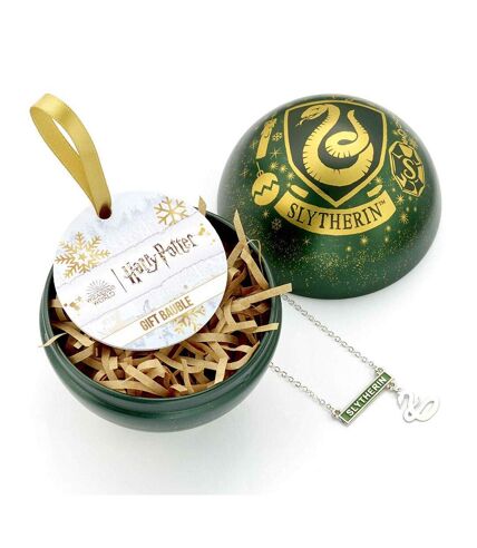 Harry Potter Slytherin Christmas Bauble (Green/Gold) (One Size) - UTTA9685