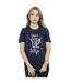 Disney Womens/Ladies Tinker Bell Don't Grow Up Cotton Boyfriend T-Shirt (Bleu marine) - UTBI46446-2