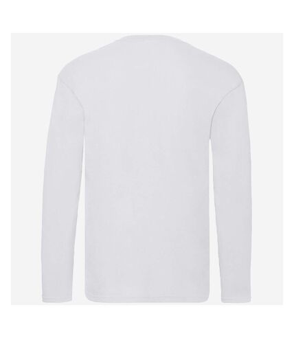 Fruit Of The Loom Mens Original Long Sleeve T-Shirt (White)