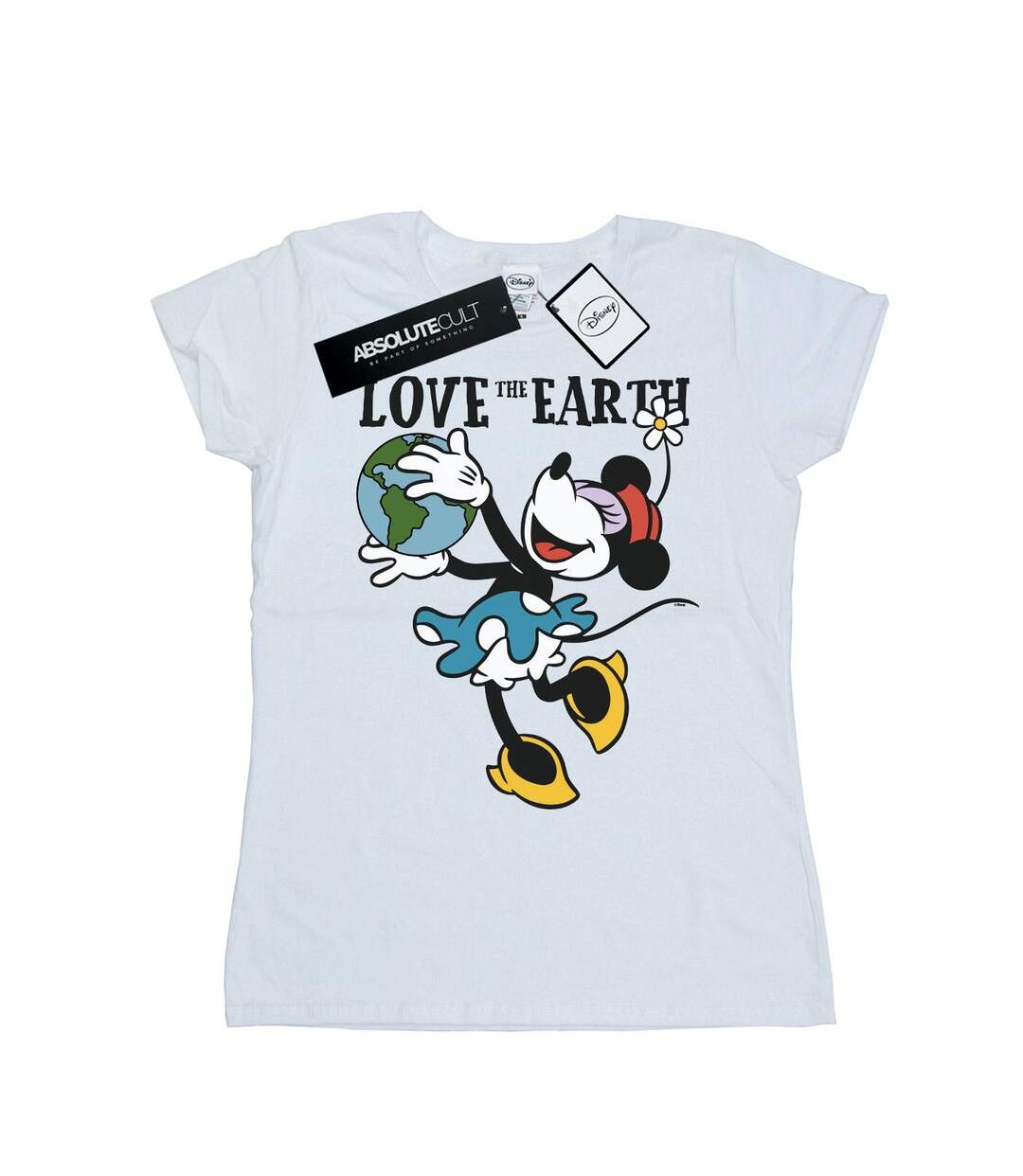 Disney T-shirt en coton Mickey Mouse Love The Earth Femme/Ladies (Blanc) - UTBI48707-1