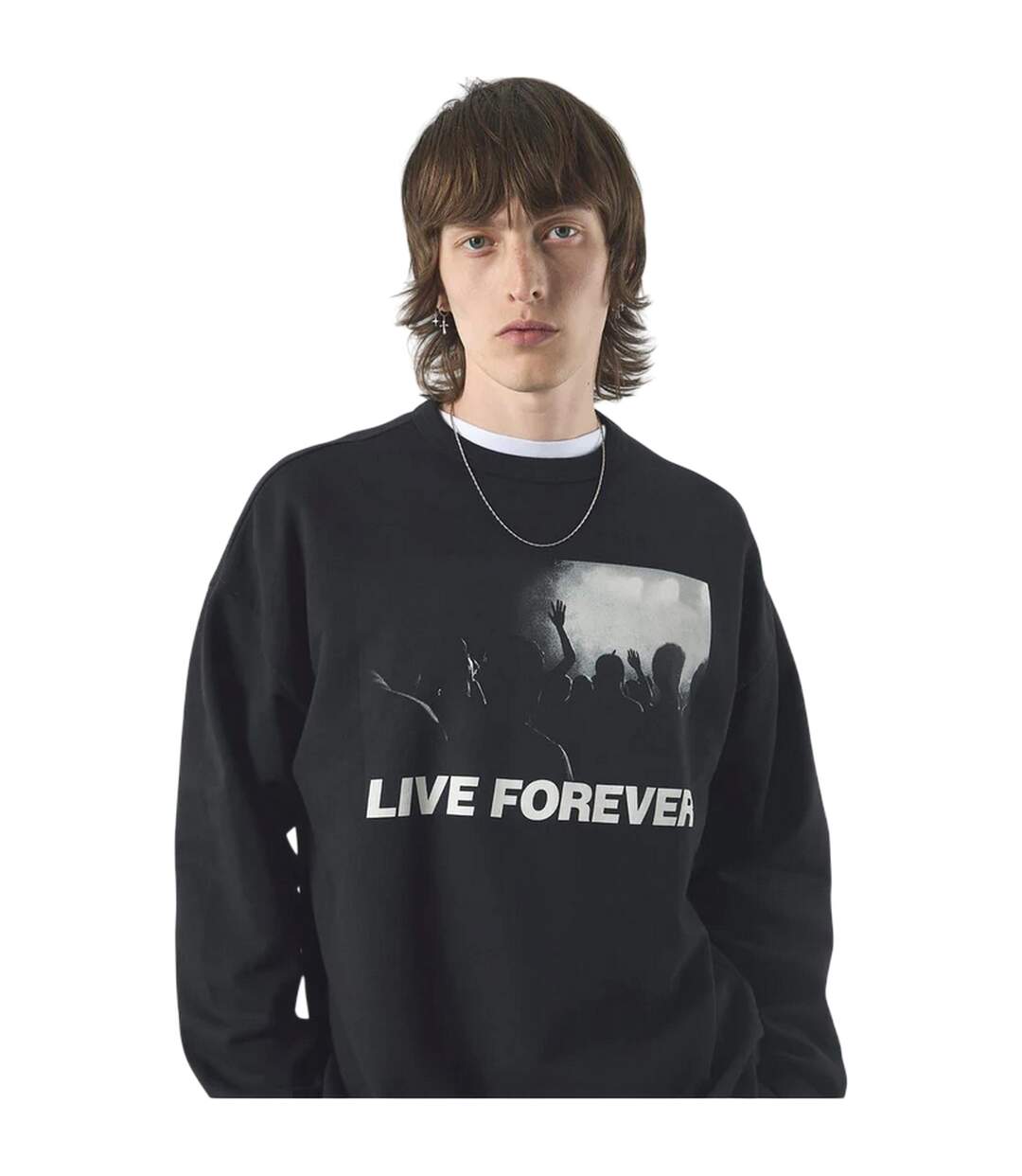 Sweat Live Forever Homme Noir Pretty Green-4