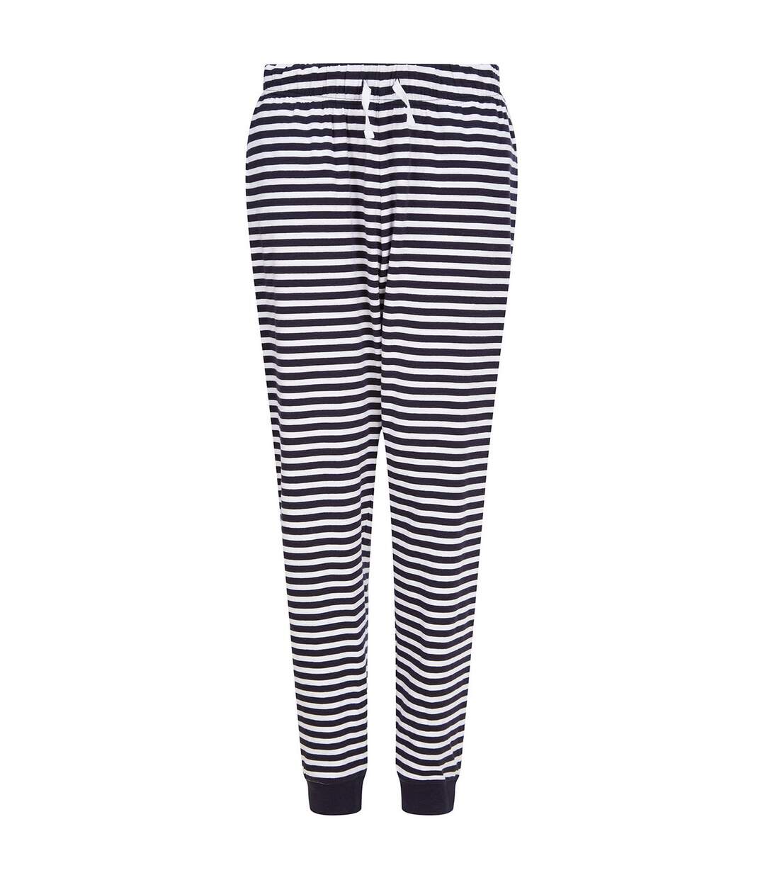 Pantalon de détente adulte bleu marine / blanc SF-1