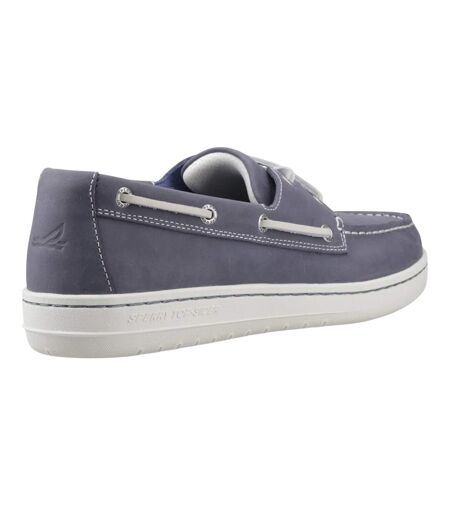 Mens Strake Leather 2 Eyelet Boat Shoes Navy Sperry