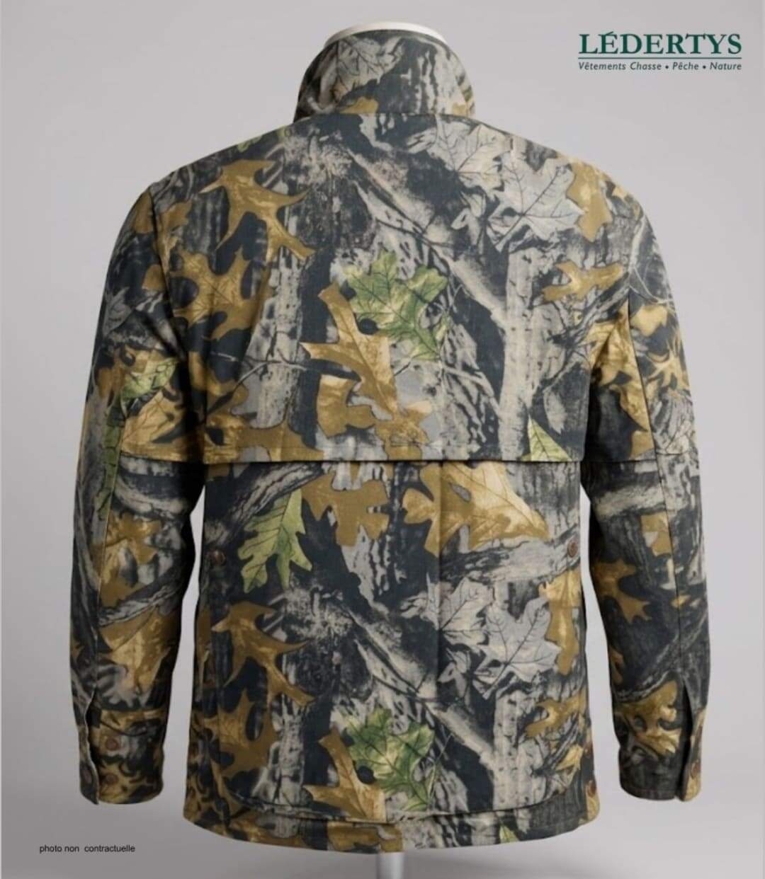 LEDERTYS LY0004 — Veste de chasse déperlante camouflage Forestwood kaki : confort et fonctionnalité sur le terrain-4