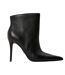 Womens/ladies Leather Stiletto Heel Ankle Boots Black Steve Madden-1