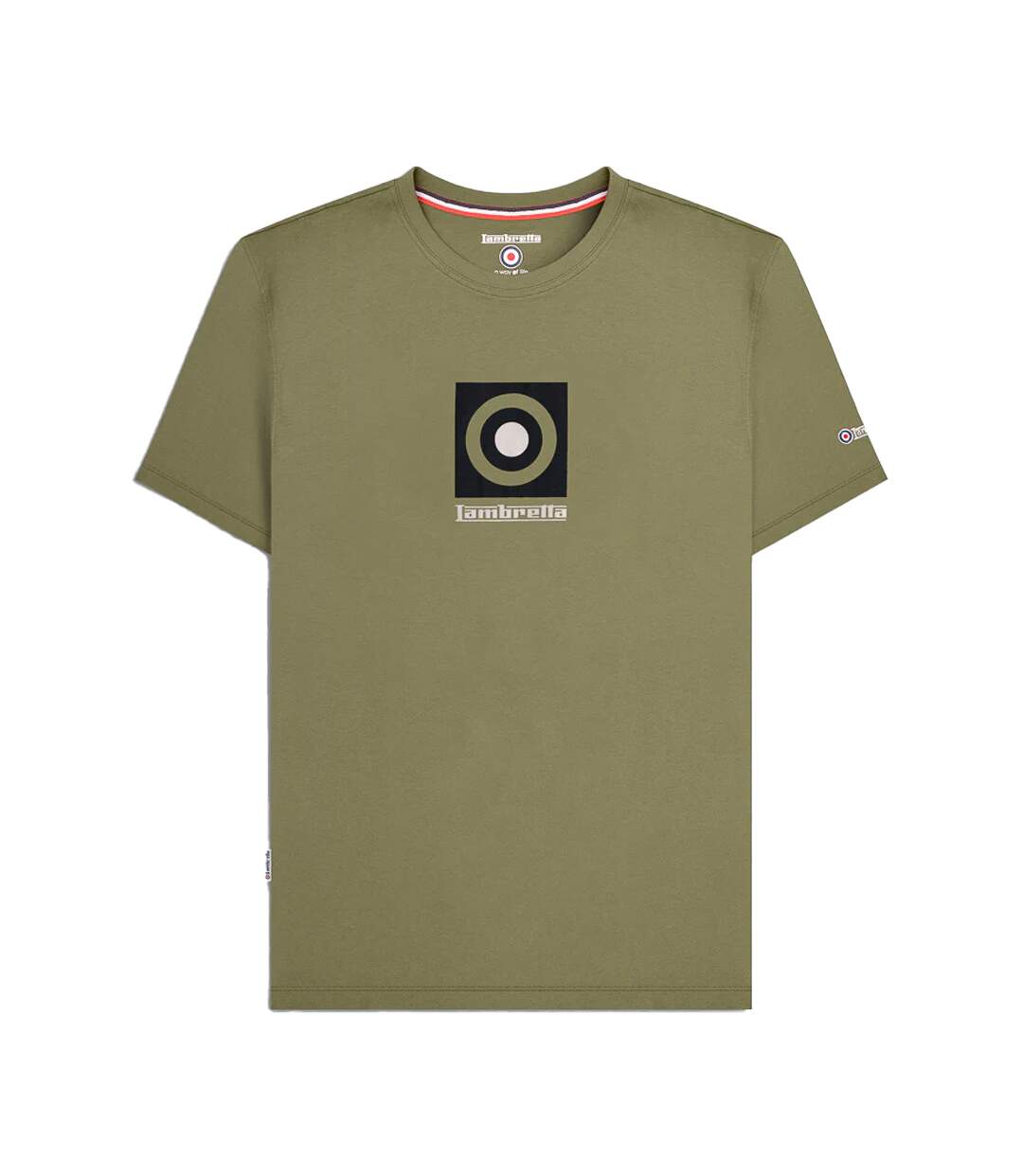 T-shirt Motif/style Logo Rectangulaire Homme Vert Kaki Lambretta-2