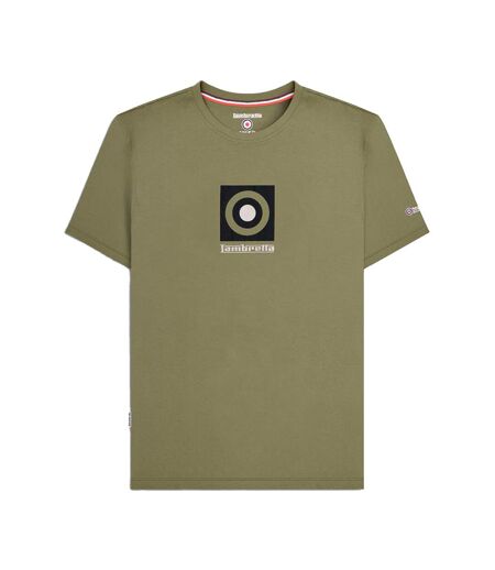 T-shirt Motif/style Logo Rectangulaire Homme Vert Kaki Lambretta