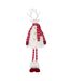 Cerf Imitation Fourrure Foulard 93cm Blanc & Rouge-1