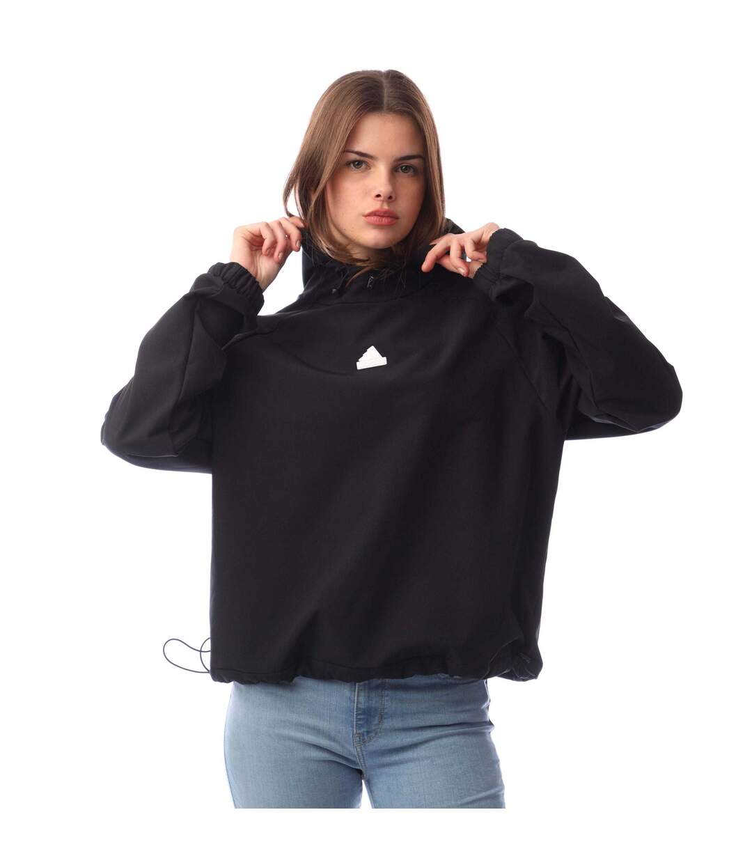 Sweat À Capuche City Escape Femme Noir Adidas-2
