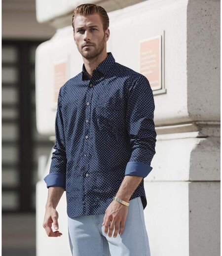 Chemise ajustée pour homme en bleu nuit - NO EXCESS