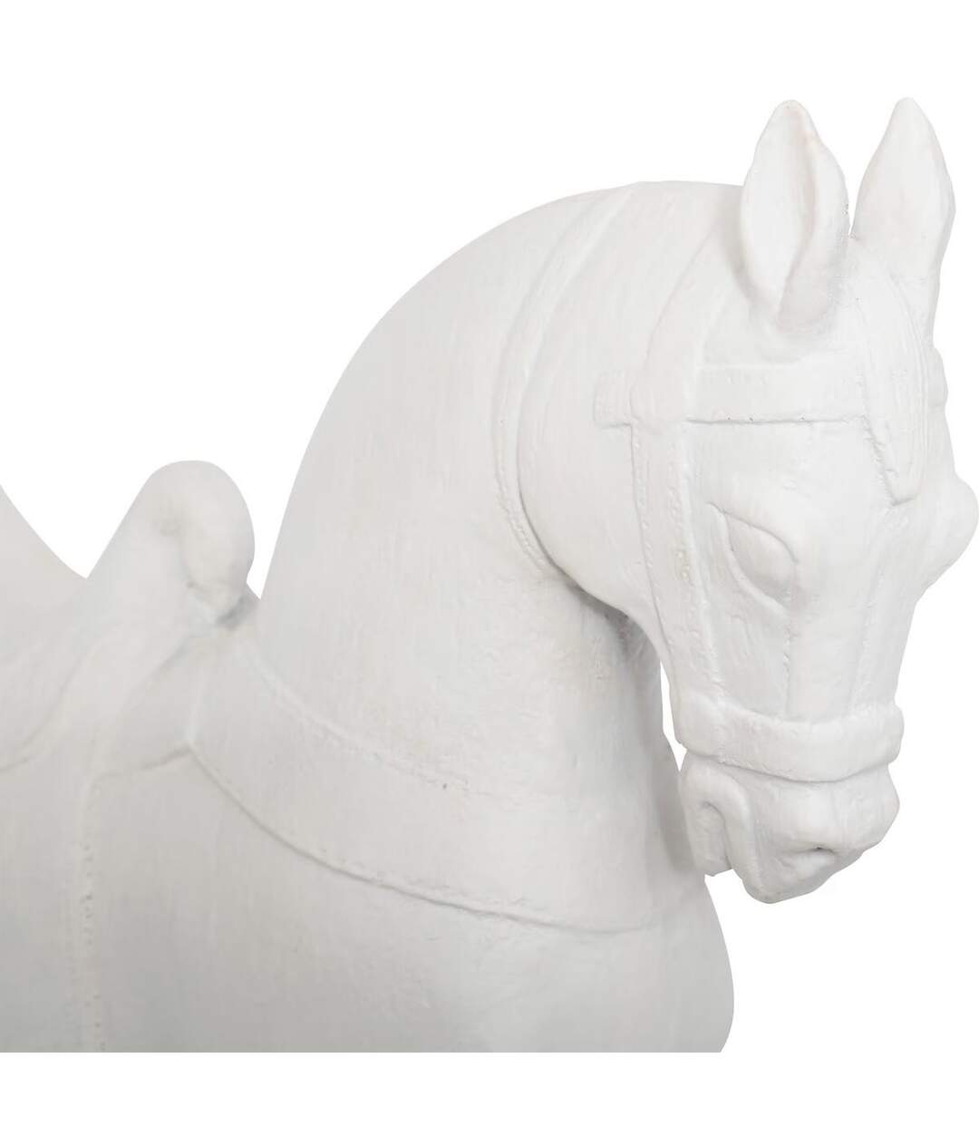 Statuette Déco Cheval Little Cottage 35cm Blanc-2