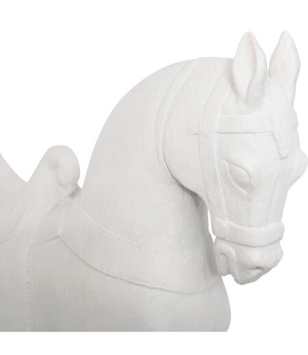 Statuette Déco Cheval Little Cottage 35cm Blanc
